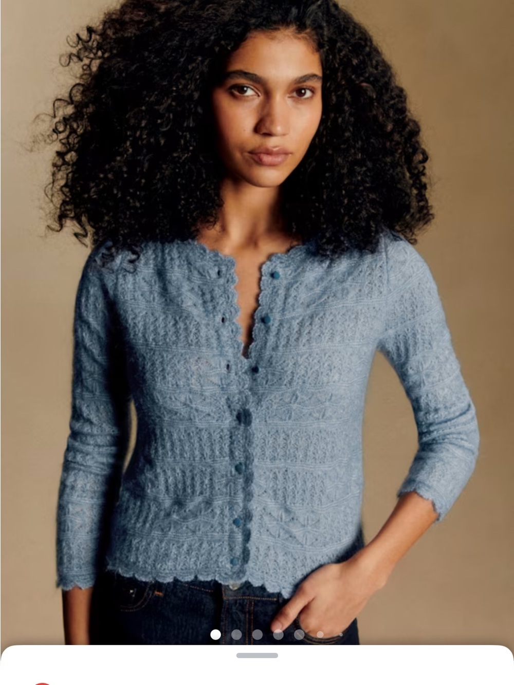 SEZANE VARDA CARDIGAN Knit Button Cardigan - Picture 5 of 6